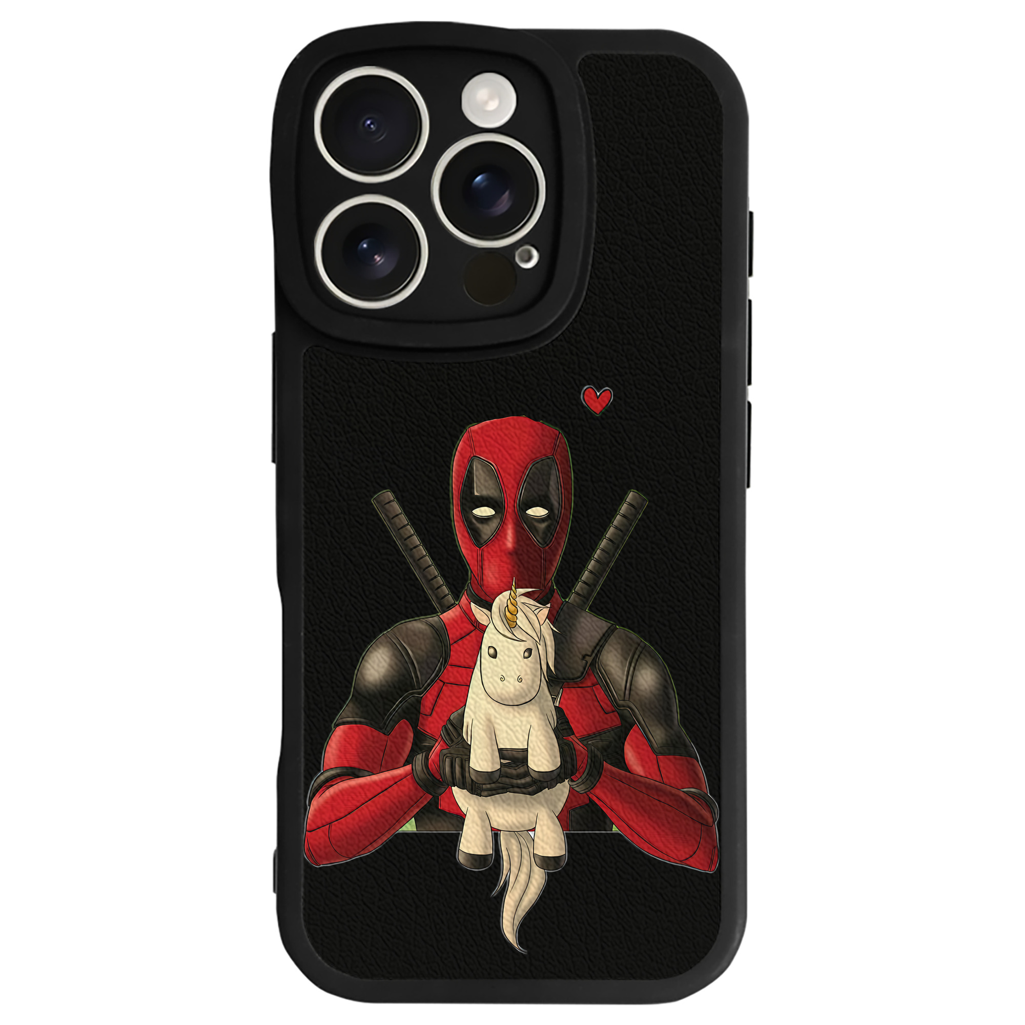 （画像用） Deadpool デッドプール 【iPhone 16シリーズ対応】シリコンスマホケース（レザー調） 材質：シリコン